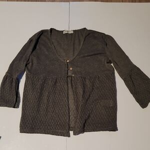 Moss Green Button-Up Cardigan SizeL